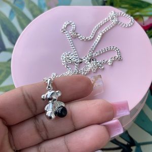 Silver Vermeil Bold Bear an chain